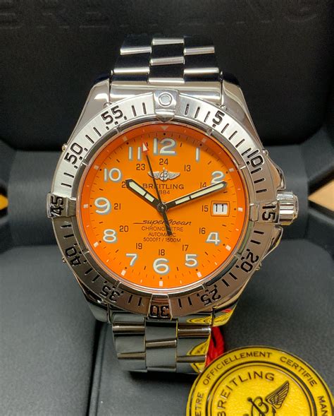 breitling superocean a17360 orange